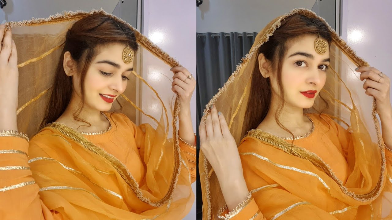 20+ Dupatta Styling Ideas For Brides Who Want To Keep Their Hair Open |  WedMeGood