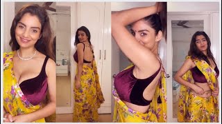 Anveshi Jain Insta live Video | Anveshi Jain Hot in Saree
