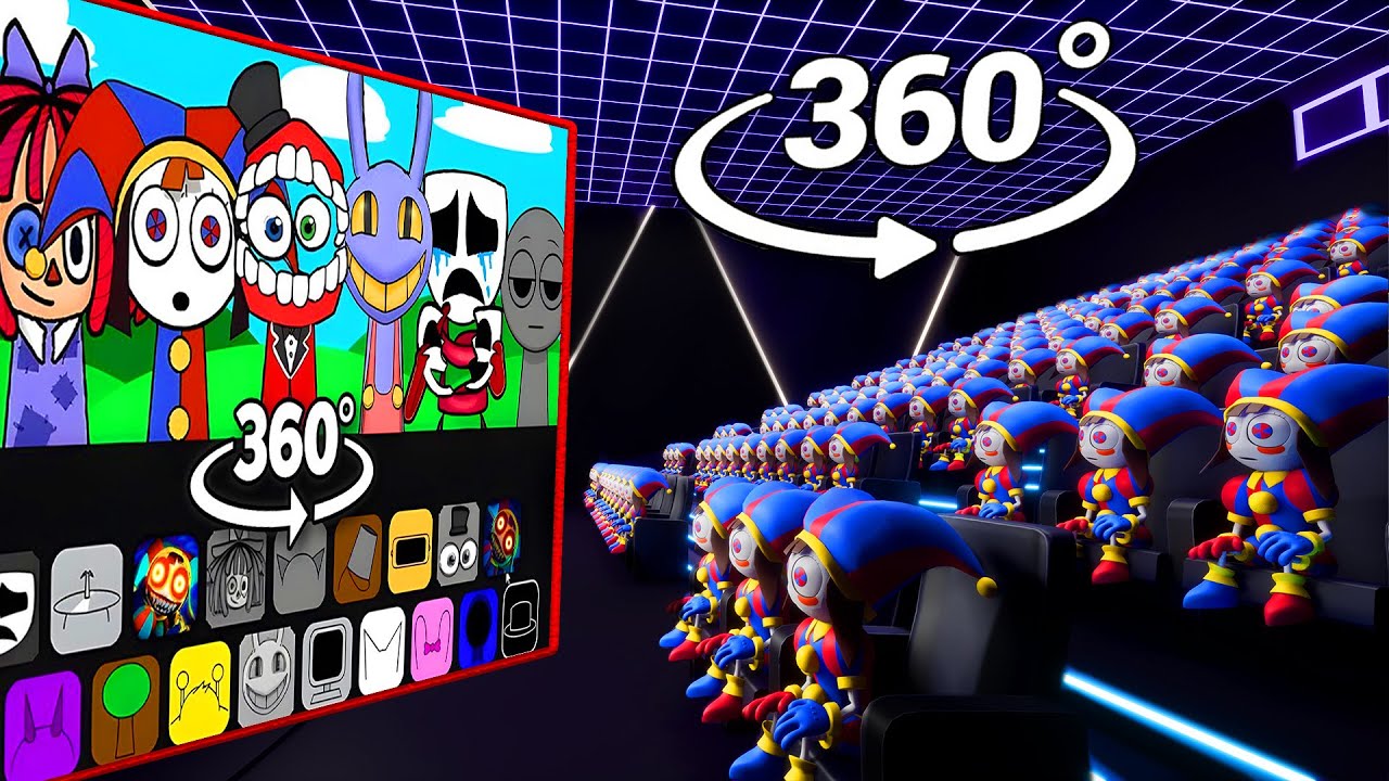 Pomni Incredibox Sprunki 360° - CINEMA HALL | 4K VR 360 Video - YouTube
