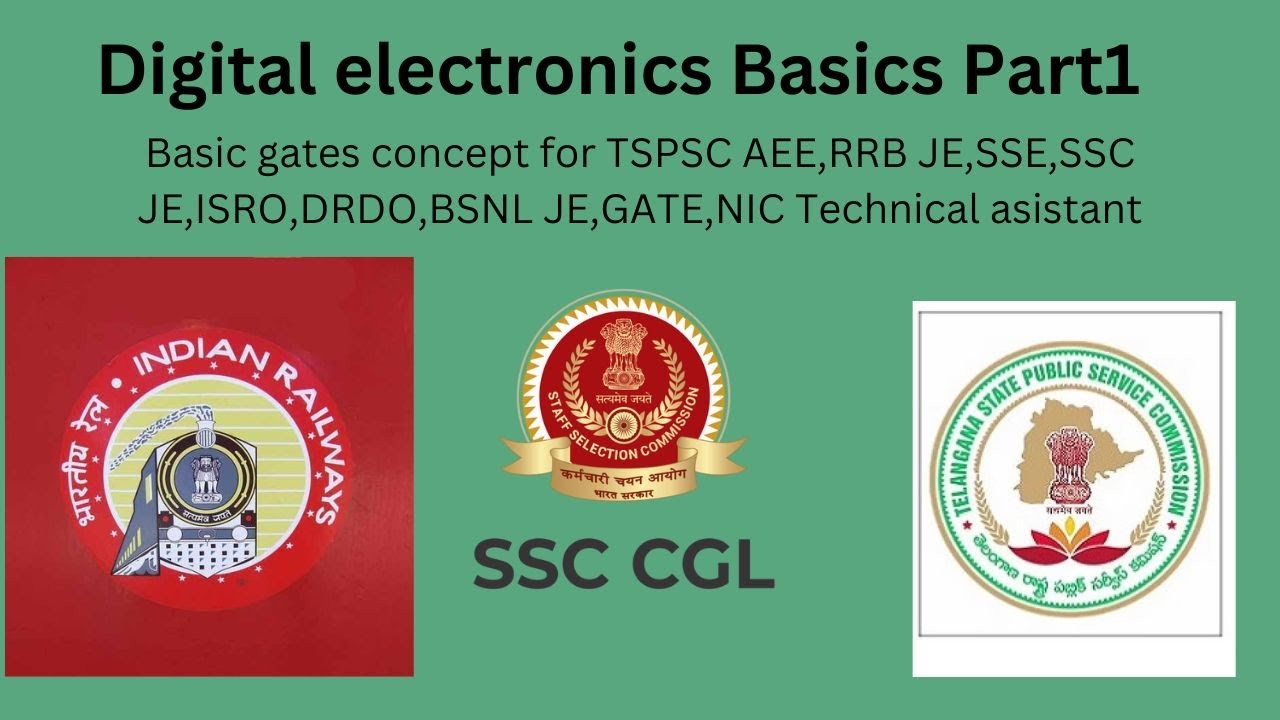 Digital electronics basics basic gates for ssc je,tspsc aee,RRB JE,ISRO ...