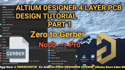 Altium  Designer Tutorial in Hindi  | Altium PCB Design Zero To Gerber part 1