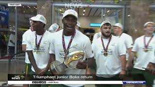 Triumphant junior Boks return home