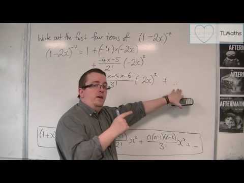 OCR MEI Core 4 3.04 Find the First Four Terms of (1 - 2x)^(-4)