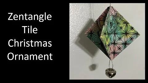 Make a Zentangle Christmas Ornament from an old Zentangle Tile