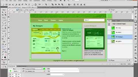 Creating a website using FIreworks and Dreamweaver (Part 3)