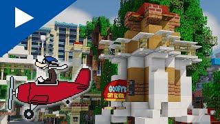 [4K] Minecraft Goofys Sky School from Disney California Adventure | ImagineFun 2021