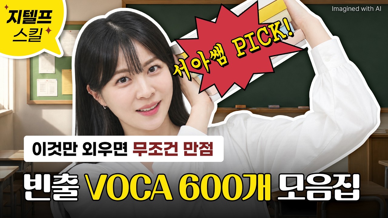 🔥최빈출 단어 3시간 총정리🔥시험 직전 단어 벼락치기 제발 이 영상으로 하세요 [서아쌤의 비밀과외]