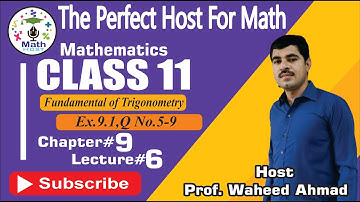 11th CLASS MATH, CH#09, EXERCISE 9.1 Q 5-9  || 1st YEAR MATH