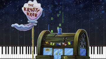 Spongebob - Krusty Krab Theme Song   EASY PIANO TUTORIAL
