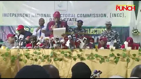 Moment INEC Announced Adeleke Winner Of Osun Poll