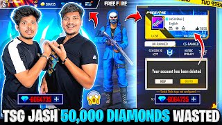 Free Fire TSG Ritik Scammed TSG Jash I’d Wasting 50,000 Diamonds💎 And All -Garena Free Fire