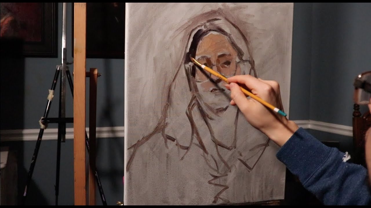 Starting a Portrait Painting From Life Yupari's Art Studio YouTube