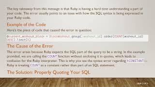 How to Fix the unexpected tCONSTANT Syntax Error in Ruby on Rails