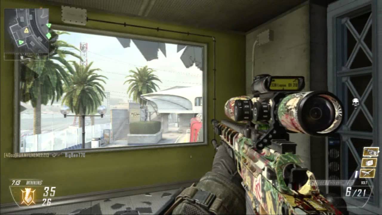 Black Ops 2 Sniping GamePlay (22-8)  - BoLo