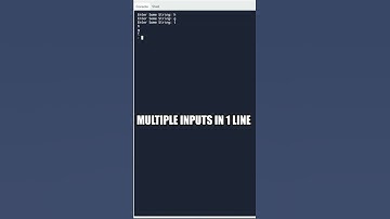 Multiple Input in a Single Line in Python #shorts #coding #program