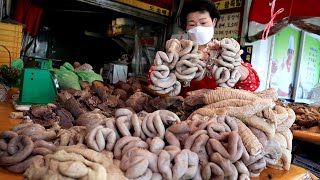 40년동안 돼지부속만 삶아~ 진짜 미친가격에 판매! / korean sausage, pork intestine / korean street food