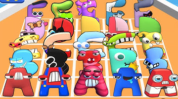 Merge Alphabet Banana Cat vs Merge Alphabet Lore Run Max Level Gameplay