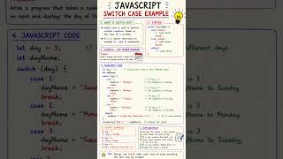 JavaScript Part 18 – Switch Case Practical Example in JavaScript #javascript #shotrs #coding