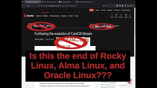 Death to Alma, Oracle, and Rocky Linux?