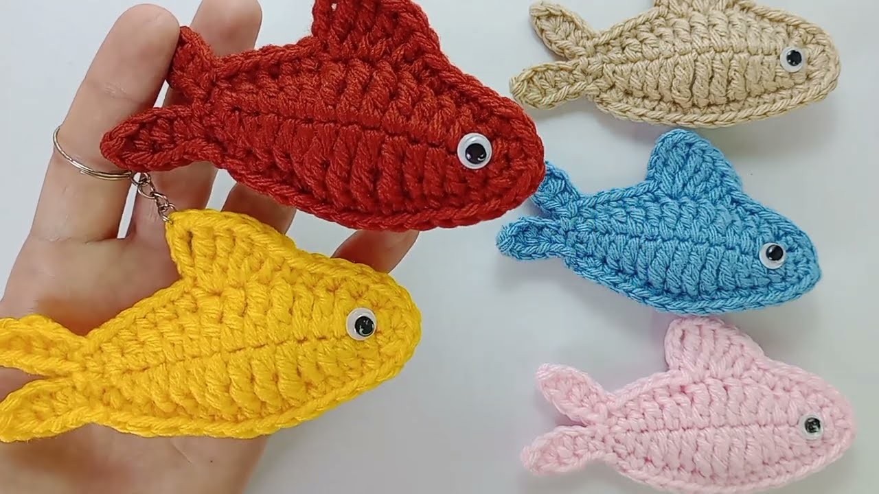 LLAVERO PECECITO 🐟🐠                                      Tejido a Crochet paso a paso