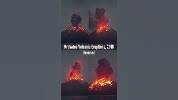 Krakatoa Volcanic Eruptions in Reverse. #shorts #reverse #trending