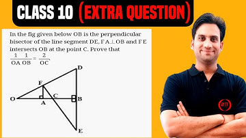 In the figure given below OB is the perpendicular bisector of the segment DE, FA perpendicular to OB
