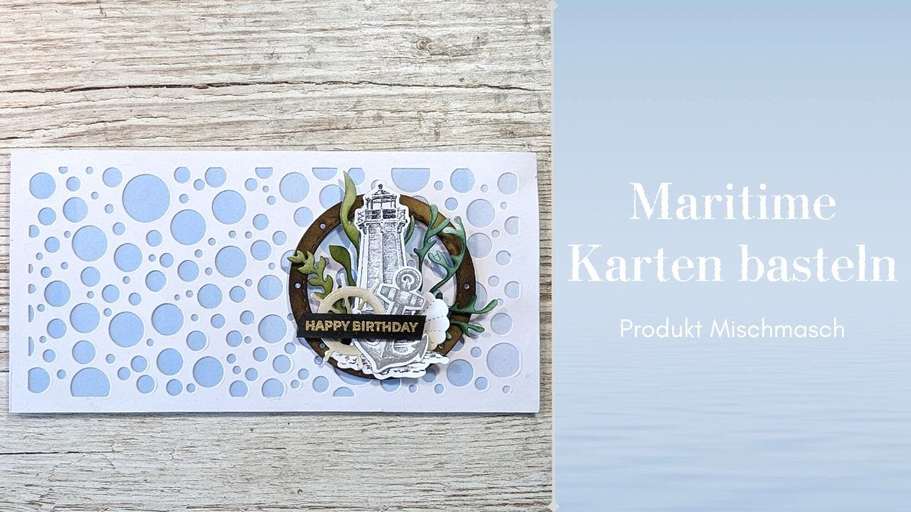 Maritime Pop Up Karte basteln I Karten basteln mit Action Stempeln und ...