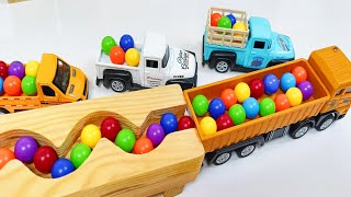 Download Lagu Marble Run Race ☆ HABA Slope \u0026 Retro Makita Truck, Garbage Truck, Excavator, Dump Truck, Ambulance MP3