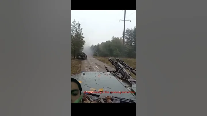 A ZSU-23-4 Shilka of ukraine fires its 23 mm
