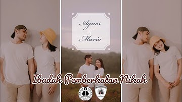 Ibadah Pemberkatan Nikah Roosevelt Mario Latumenten & Agnes Cicilia Manopo, Sabtu 10 April 2021