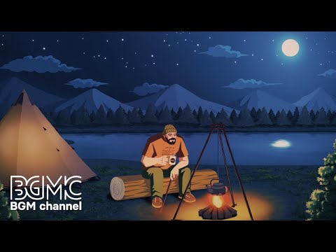 Relaxing Music & Campfire with Nature Sounds - Easy Listening Guitar Music for Stress Relief