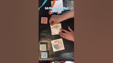 Ink blending behind a die cut #cardmaking #diecutting #shorts