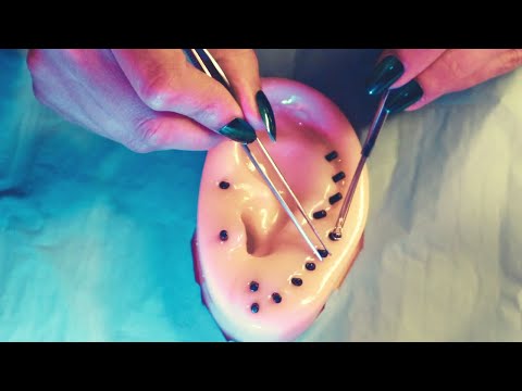 ❤️ ASMR - NETTOYAGE DE TON OREILLE - extraction de points noirs, soin et massage