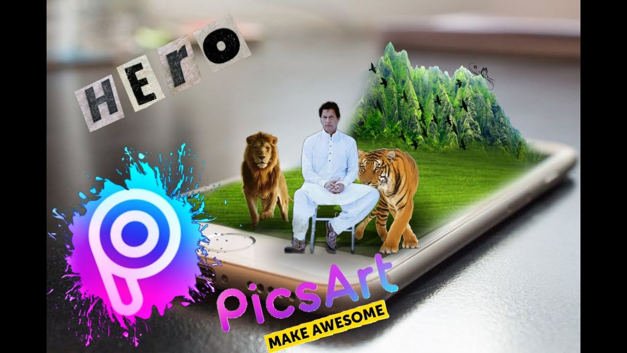 Imran khan Lion Photo Editing In Picsart