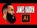 How To Make / James Harden Hair Style!- Step By Step Tutorial ( ADOBE ILLUSTRATOR )