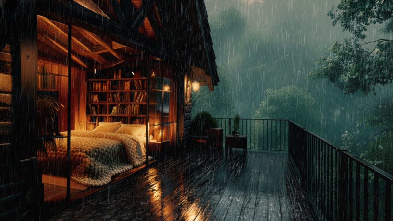 Cozy Cabin Rainy Night – Relaxing Rain & Thunder Sounds for Deep Sleep ...