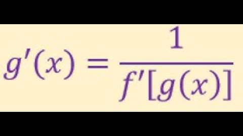 Derivation of Inverse Function Without Finding the Inverse and Derivation of Formula