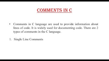 #12 Comments in C programming language | beginners videos tutorials