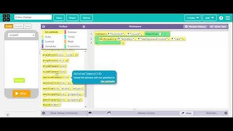 color Change project in app lab code.org