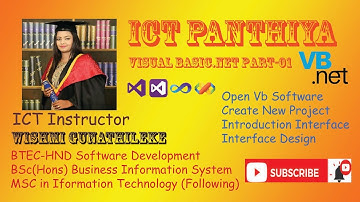 VB.Net | in Sinhala | Part 01 | ICT Panthiya
