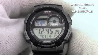 Обзор. Мужские наручные японские часы Casio AE-1000W-1B