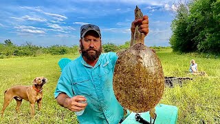 Giant Softshell Turtle Catch Clean Cook Fire Roasted Just Like Chicken