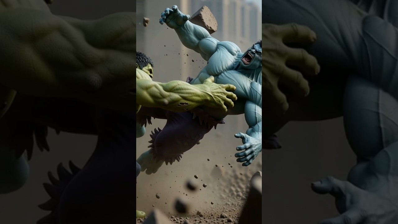 Blue hulk vs Green hulk || Hulk ai video || 
