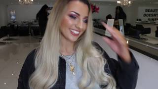 Ladylux Wearing Balayage Tape In Hair Extensions Before & After Transformation