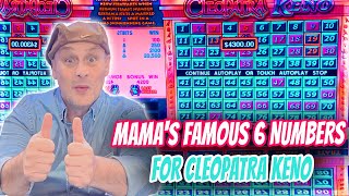 Mama's Famous 6 Numbers for Cleopatra Keno 2