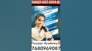 Target ICET 2024🎯 | Important News | 30 Days INTENSIVE Program | AP & TS ICET @Focus40Academy