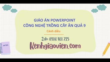 Giáo án powerpoint Công nghệ trồng cây ăn quả 9 Cánh diều | GA điện tử CN trồng cây ăn quả CD
