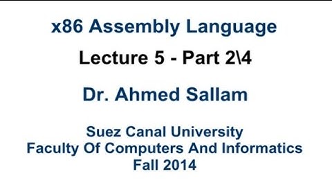 x86 Assembly Language - لغة التجميع - Lecture 5 Part 2\4