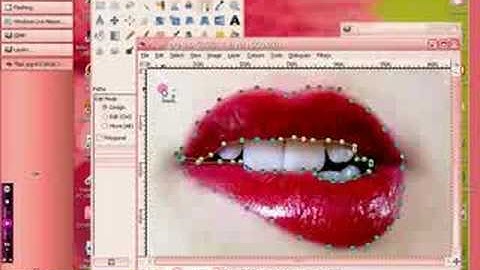GIMP tutorial. Changing lip colour