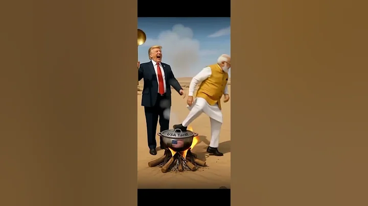 Titles:Modi vs Trump: The Hilarious USA Tarrif Showdown #aivideo #funny #trending